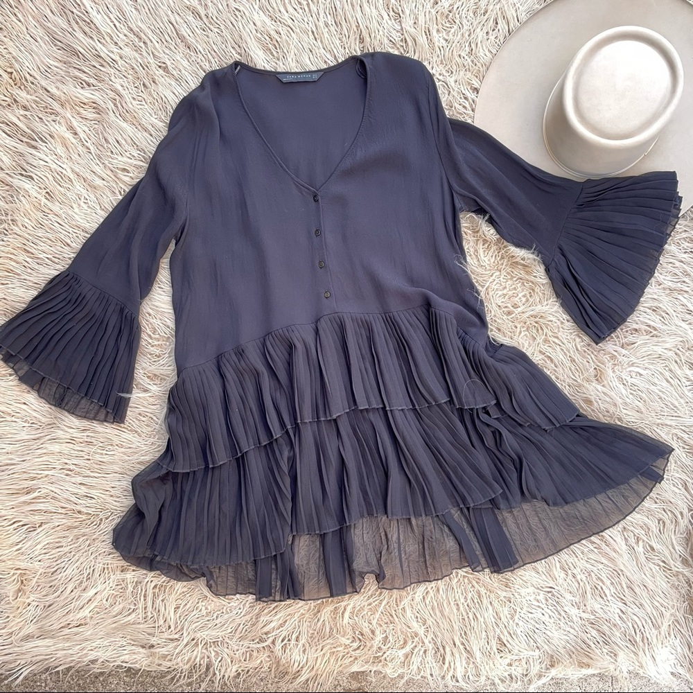 Black, plus size, Zara top, blouse, shirt